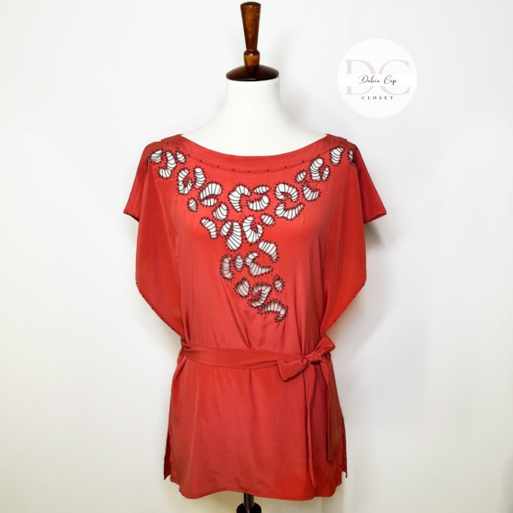 Bebe Blouse Silk Size Small